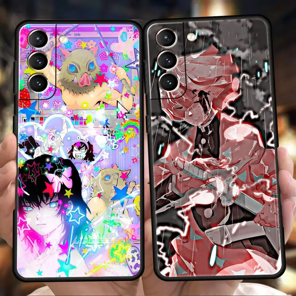 

Cartoon Demon Slayer Phone Case for Samsung Galaxy S20 S21 FE S22 Ultra S10 S9 M22 M32 Note 20 Ultra 10 Plus 5G Silicone Cover