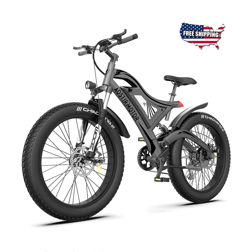 

AOSTIRMOTOR S18 Electric Bicycle 750W Motor 48V 15Ah Lithium Battery Beach Ebike 26Inch 4.0 Fat Tire Mountain E Bike Cycling