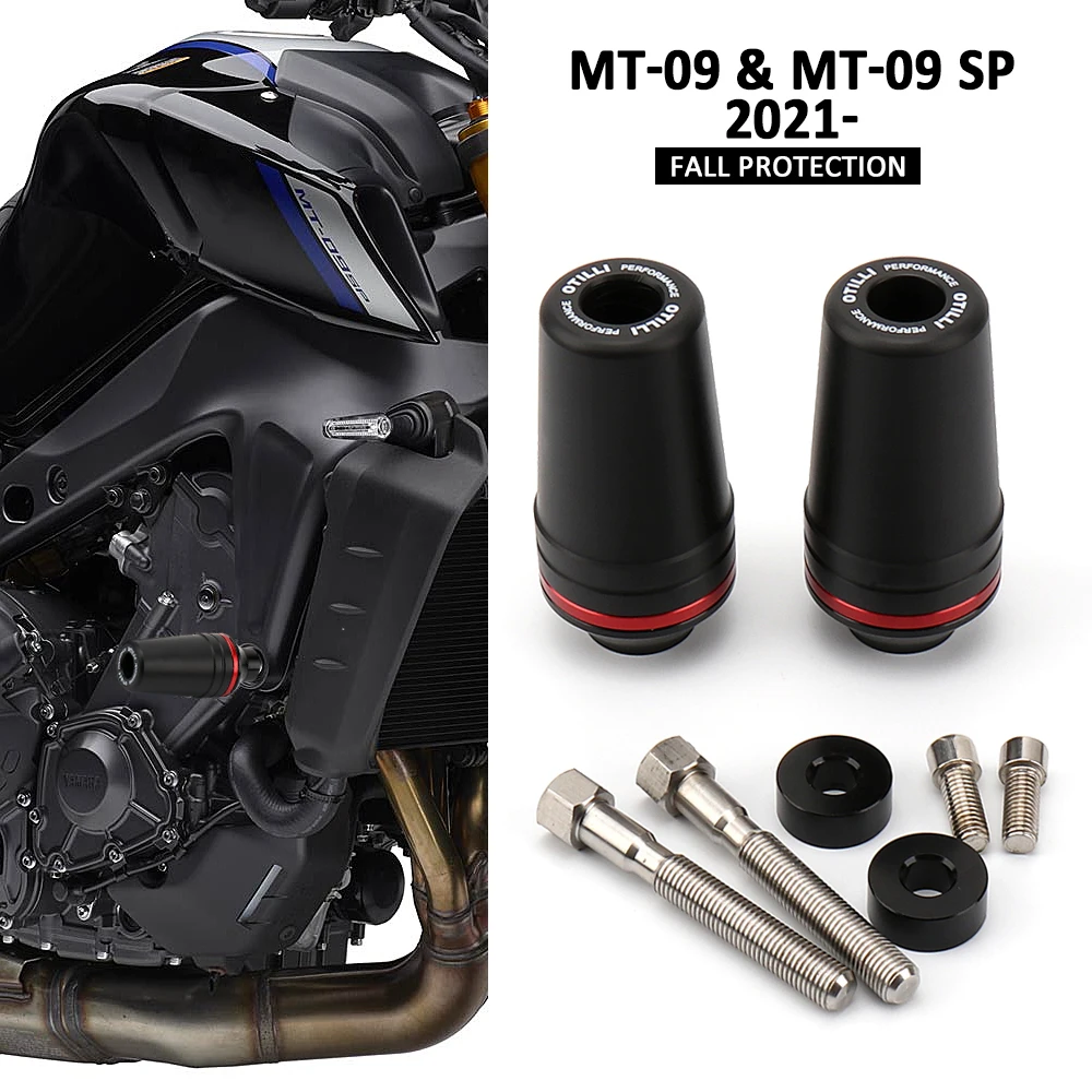 

New Motorcycle Accessories Aluminum+Nylon Frame Crash Sliders Falling Protector For Yamaha MT-09 MT 09 MT09 SP 2021 2022 2023