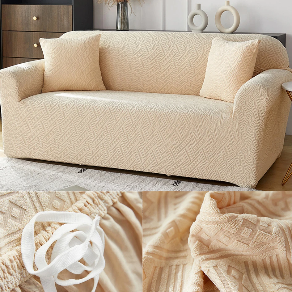 Чехол для дивана резной плотный однотонный эластичный чехол угловой кушетки