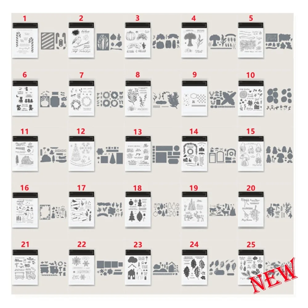 

New 29 Styles Halloween Metal Cutting Dies And Clear Stamps For Scrapbooking Photo Album Cards Decorative Stamps Craft Dies