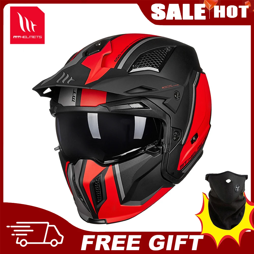 

DOT ECE Approved Genuine MT Personalized Motorcycle Full Face Helmet High Quality Motocross Racing Modular Off Road Casque Moto