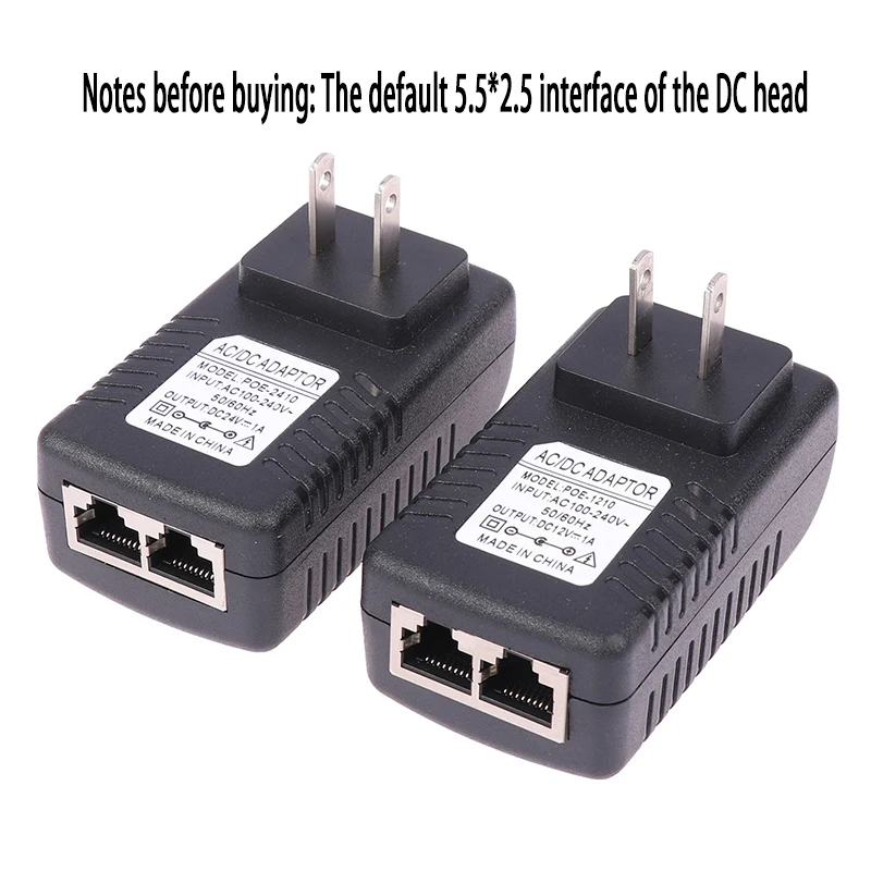 1 шт. блок питания 12/15/24/48 В 1/0.5A 12/15/24 Вт инжектор Ethernet адаптер переменного/постоянного тока для камеры видеонаблюдения телефона US настенная вилка