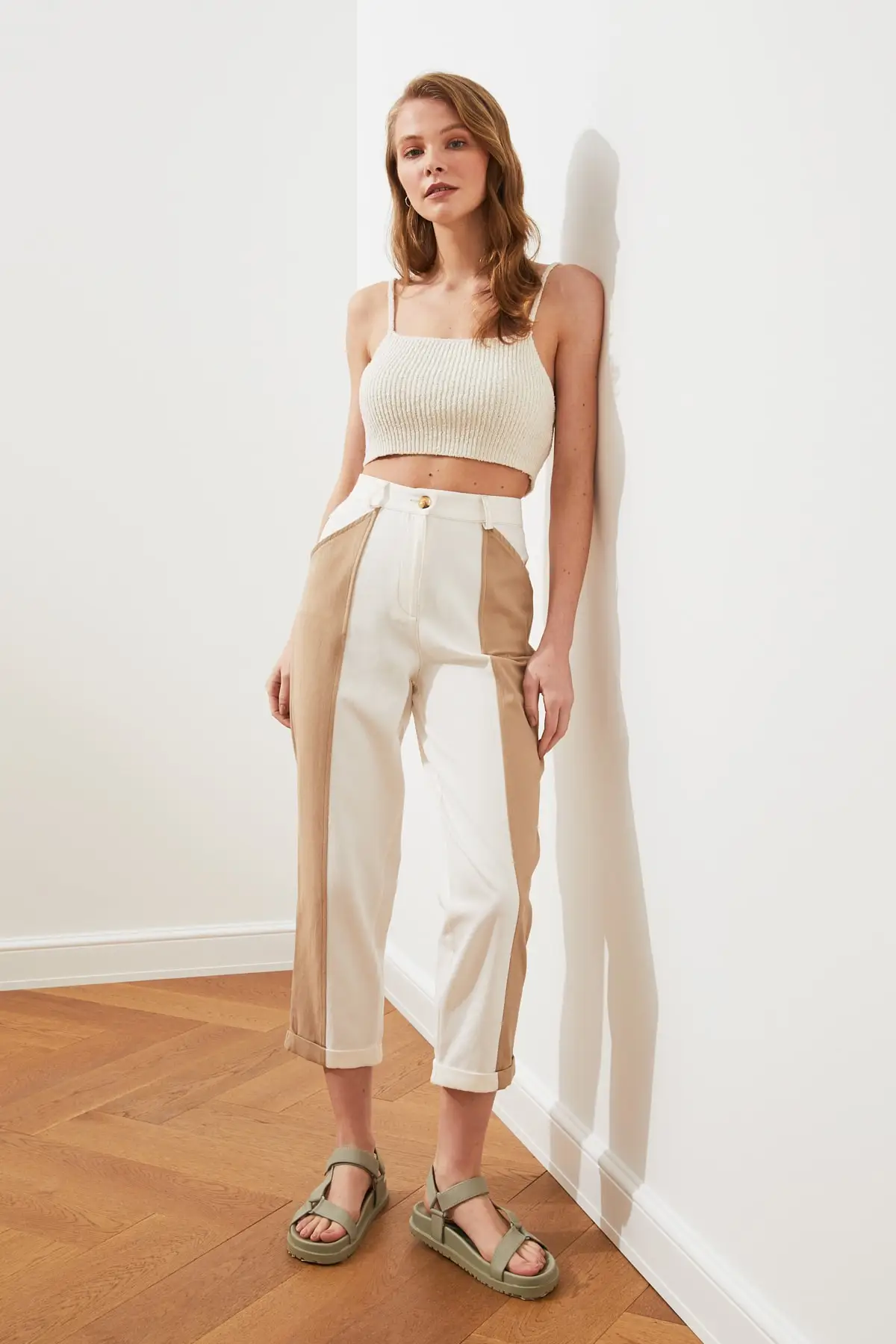 Двухцветные брюки TWOSS20PL0371 | Женская одежда