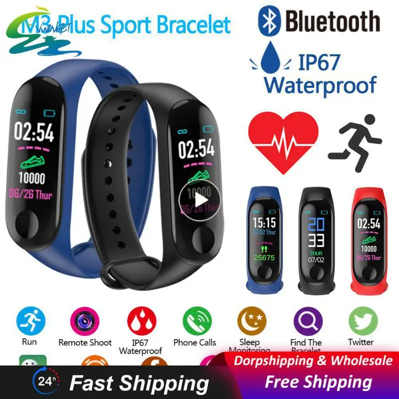 

Smart Running Pedometer M3 Plus Blood Pressure Monitor Heart Rate Fitness Tracker Smart Bracelet Step Counter Waterproof Pedomet