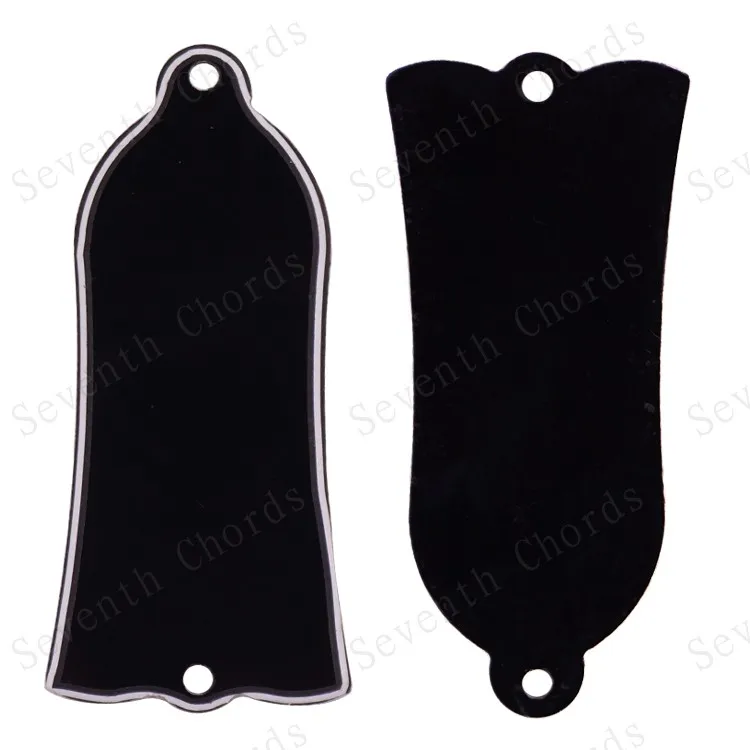 

2 Pcs Black Plastic 2 Hole Bell Shaped Truss Rod Cover Plate For Bass Guitar Replacement -NH-1001