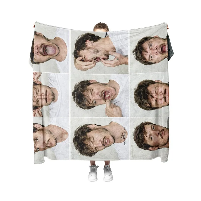 

Одеяло с изображением Педро Паскаля, для женщин, мужчин, девочек, мальчиков, детей, домашних животных, собак, кошек, диван-кровать, Декор