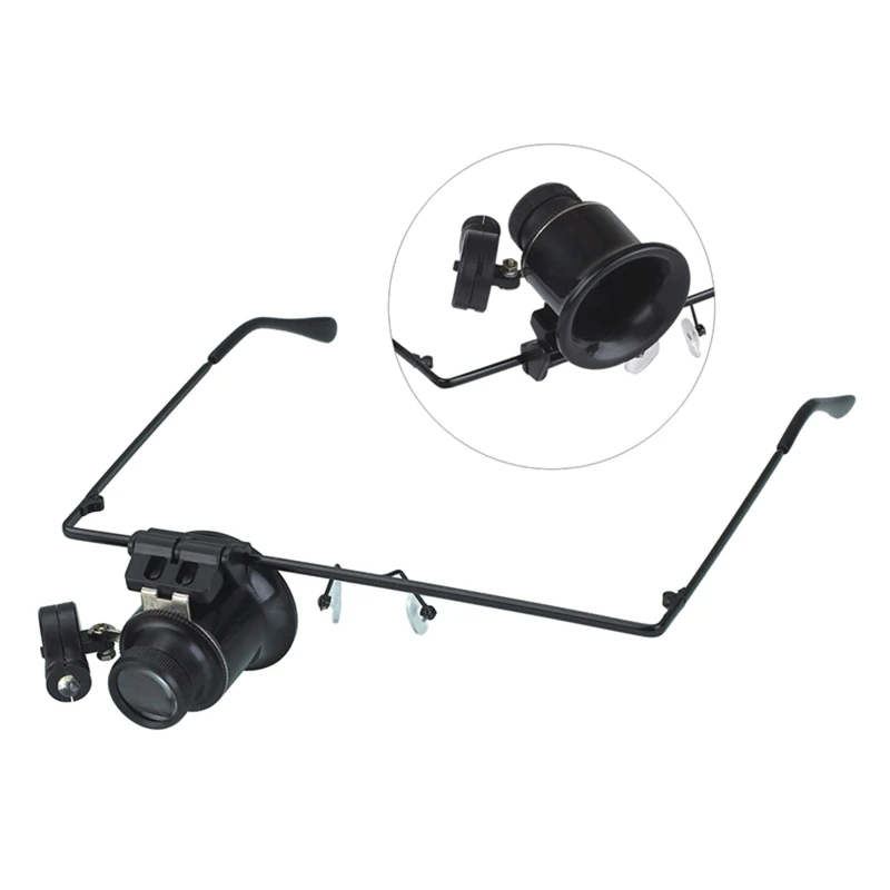 

37MD Portable 0X Monocular Telescope Magnifying Glass LED Watch Repair Circuit Board Repair Welding Glasses Jewelry Jade