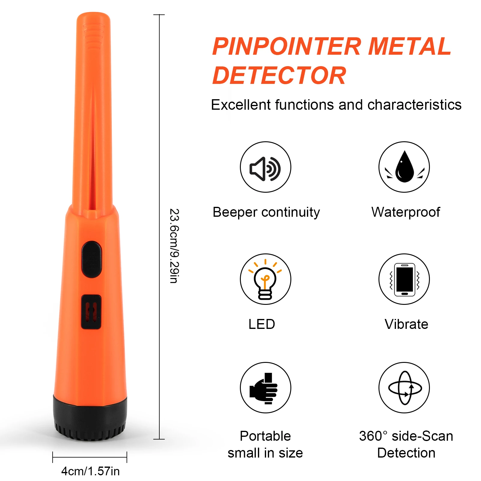 

Водонепроницаемый металлоискатель с ремешком, точечный садовый золотоискатель с шнурком и держателем