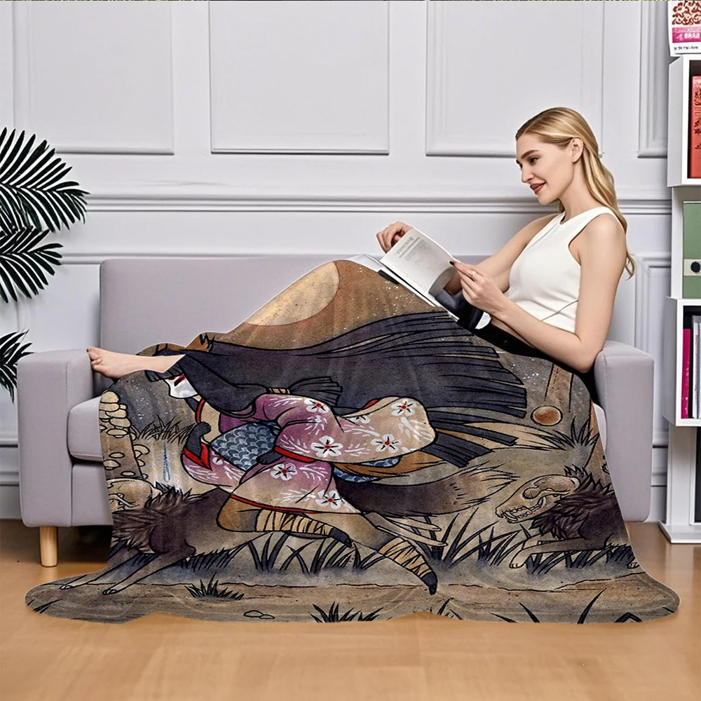 Фланелевое многофункциональное одеяло для бега с монстрами TeaKitsune Zen покрывало из