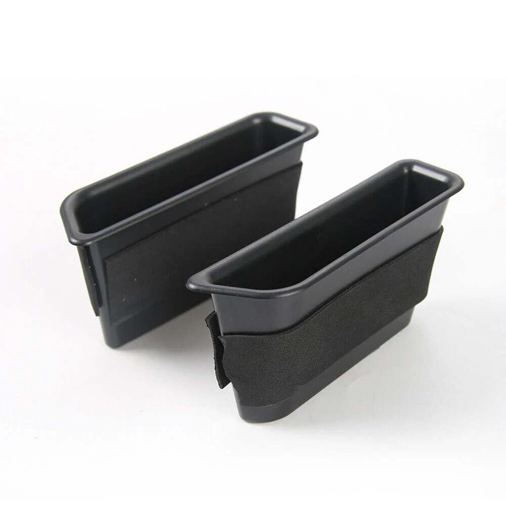 

2pcs Door Handle Storage Box Storage Box Accessories 0.1KG ABS Plastic Black For Ford Mustang 2015+ Handle Storage Box