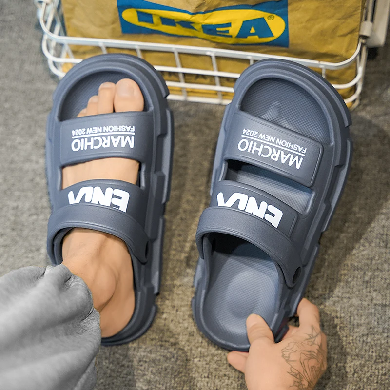 Шлепанцы Baobao мужские кожаные сандалии на плоской подошве низкая цена кроссовки