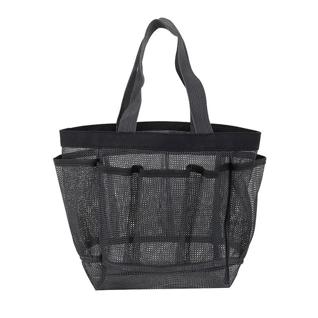 

Сетчатая Сумка для душа с 8 карманами для хранения, органайзер для макияжа, подвесные туалетные принадлежности, колледж, общежитие, ванная к...