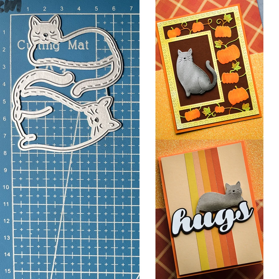 Металлические штампы Lucky Goddess спящий кот сделай сам скрапбукинг фотоальбом