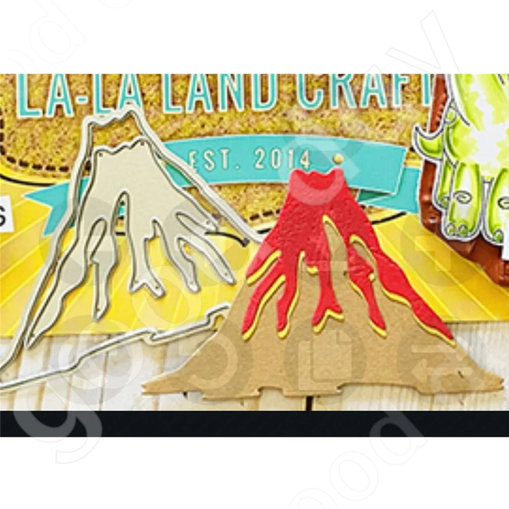 

2022 Arrival New Volcano Metal Cutting Dies Scrapbook Diary Decoration Stencil Embossing Template Diy Greeting Card Handmade