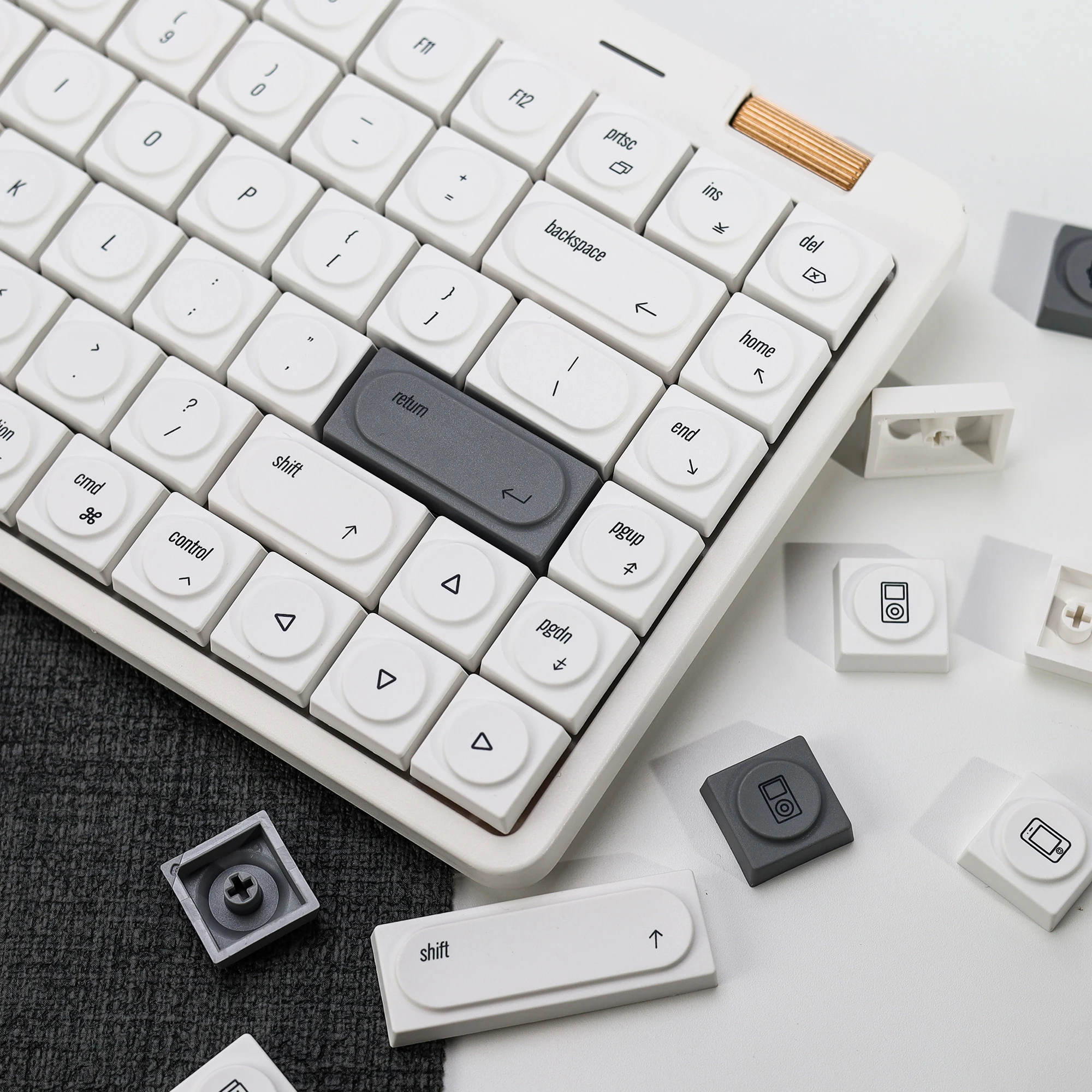 Колпачки для клавиш KBDiy Doys в стиле ретро MAC, 1353 клавиши, PBT, простые, для 60-клавишных игровых низкопрофильных механических клавиатур с переключателями Cherry MX (art.: 3920d959e15cc) - 3920d959e15cc