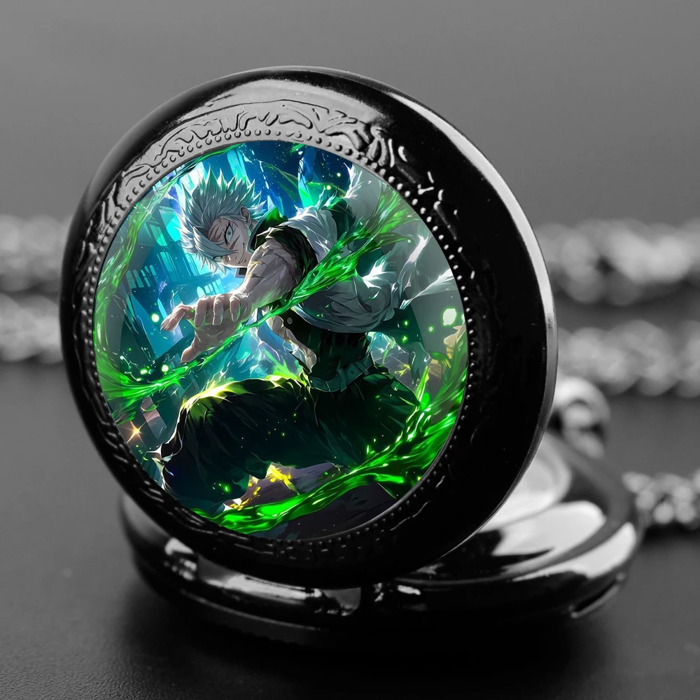 Кварцевые карманные часы с аниме-изображением ююютсу кулон ожерелье цепочка