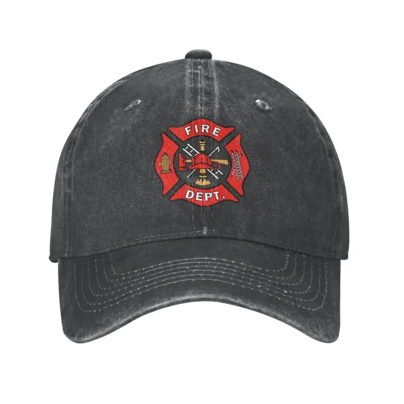 

Personalized Cotton Firefighter Department Logo Baseball Cap for Men Women Adjustable Fireman Fire Rescue Dad Hat Outdoor