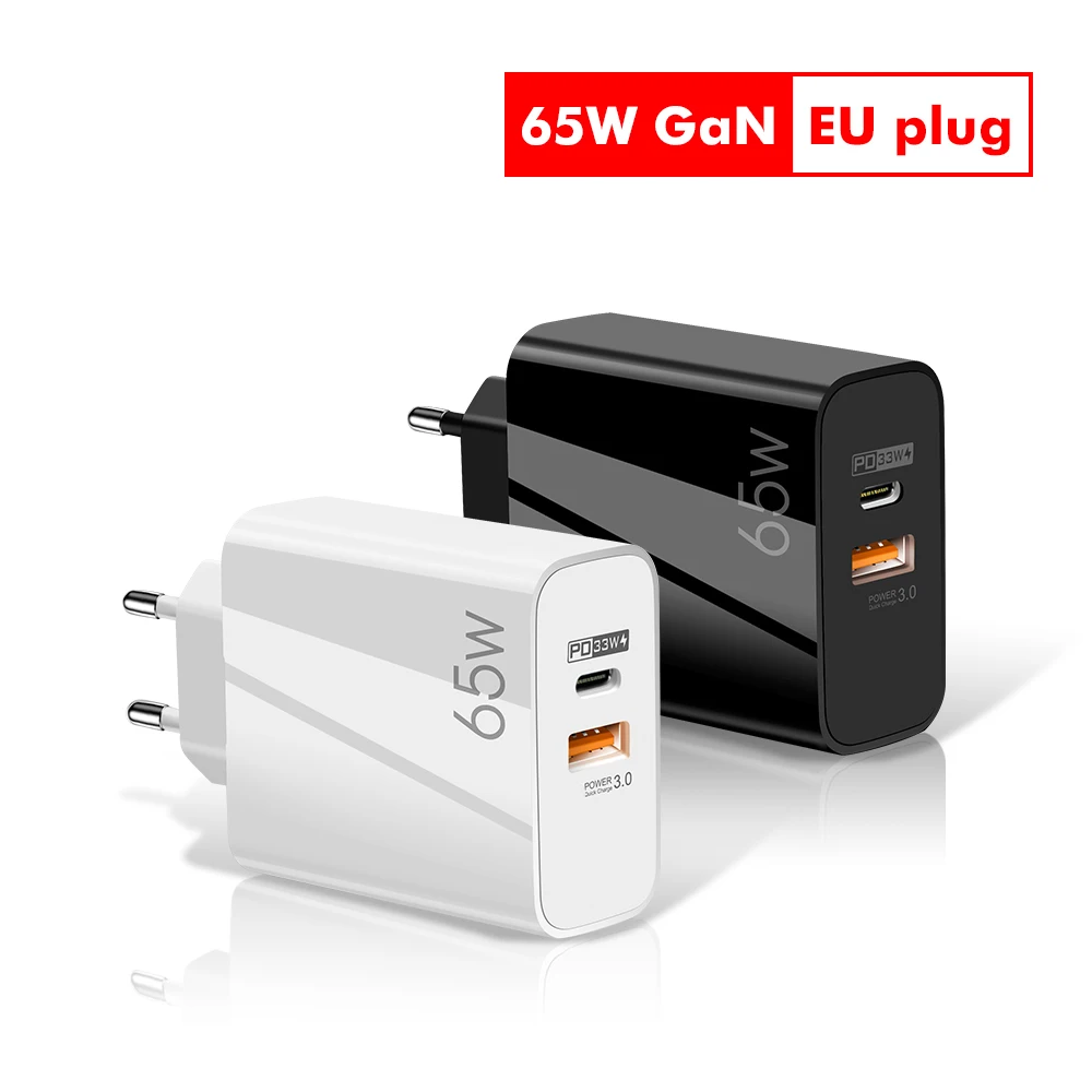 Зарядное устройство сетевое с USB-портом и поддержкой быстрой зарядки 65 Вт - купить