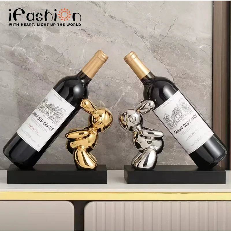 

Simple and Modern Creative Rabbit Wine Rack High-end Restaurant Home Wine Cabinet Decoration Home Decorations Housewarming Gift