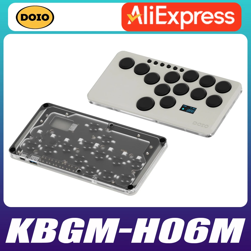 Проводная игровая мини-клавиатура DOIO KBGM-H06M HITBOX из алюминиевого сплава клавиатура