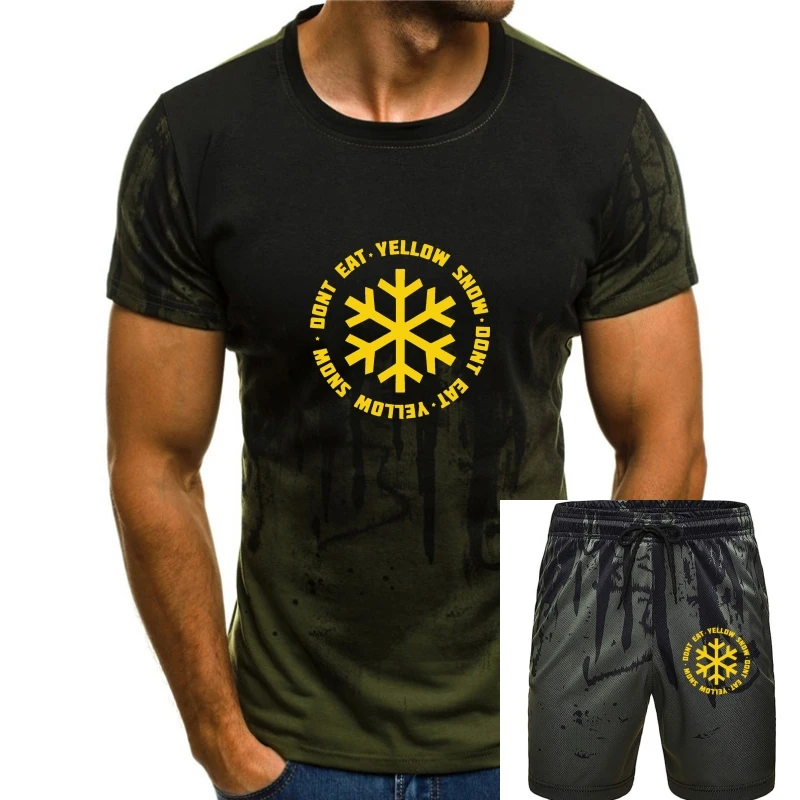 

Ne Pas Eat The Jaune Neige Sportsy Dhiver Skier Et Snowboard Skieur T Shirt Cotton Cartoon T-shirts Classical