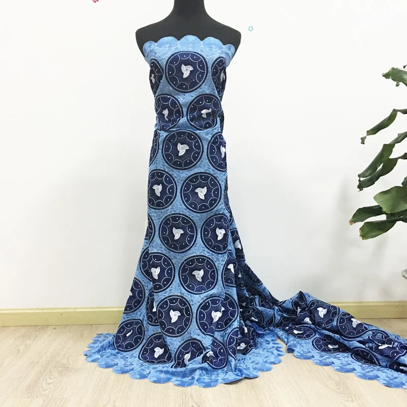 High Quality Cotton Lace Exquisite Swiss Voile Fabric 052 5Yards Fashion African Wedding Embroidery | Дом и сад