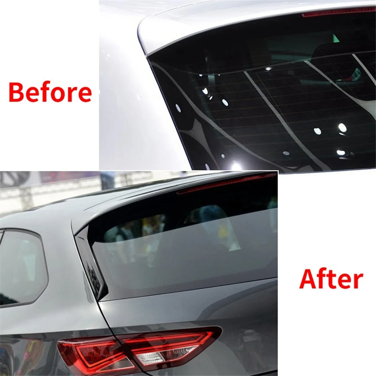 Rear Window Side Trunk Spoiler Canards Splitter for SKODA KODIAQ SUV 1.4TSI 2.0TSI 2.0TDI Seat Leon 5F FR Mk3 MK3.5 A