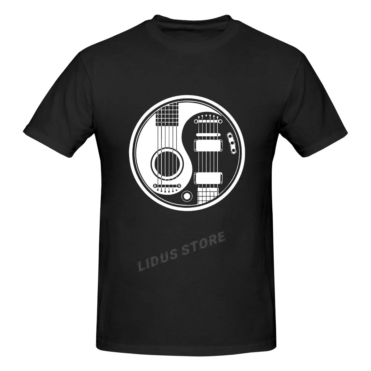 

Yin Yang Guitar New Men'S Shirt Acoustic Electric Bass Amp Strings Short Sleeves Funny Design Tee Shirt