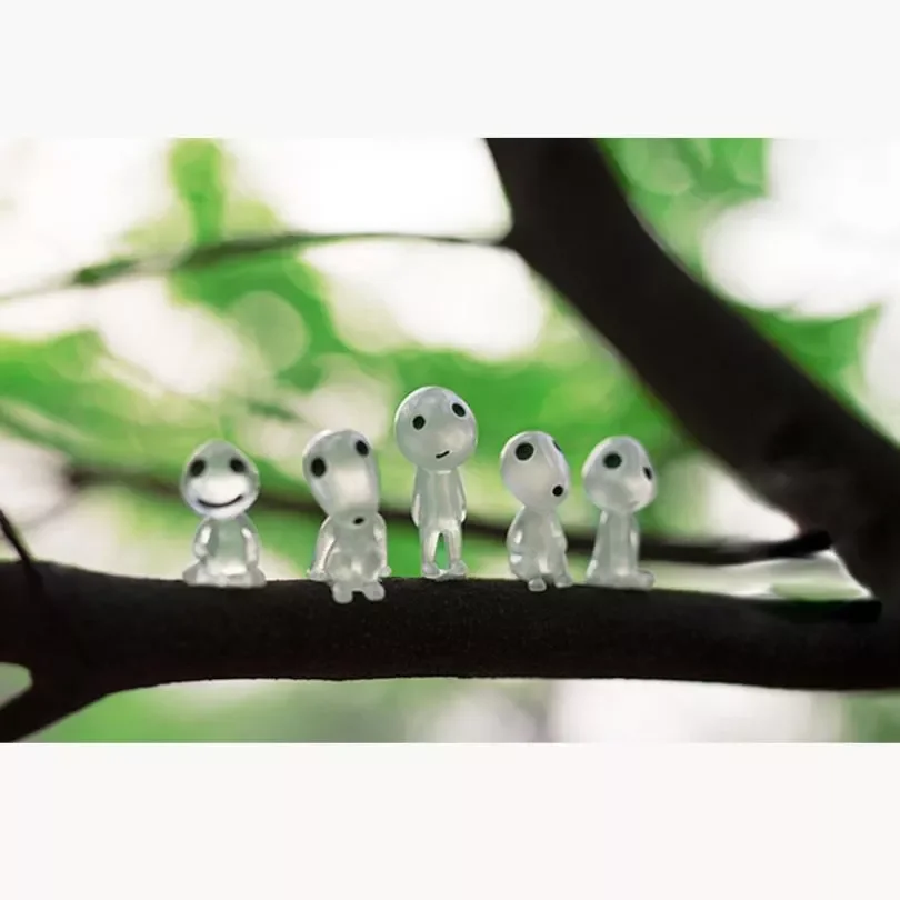 

Princess Mononoke Mini Luminous Tree Elves Hayao Miyazaki Micro Landscape Cute Resin Decoration Cartoon Toy Birthday Gifts