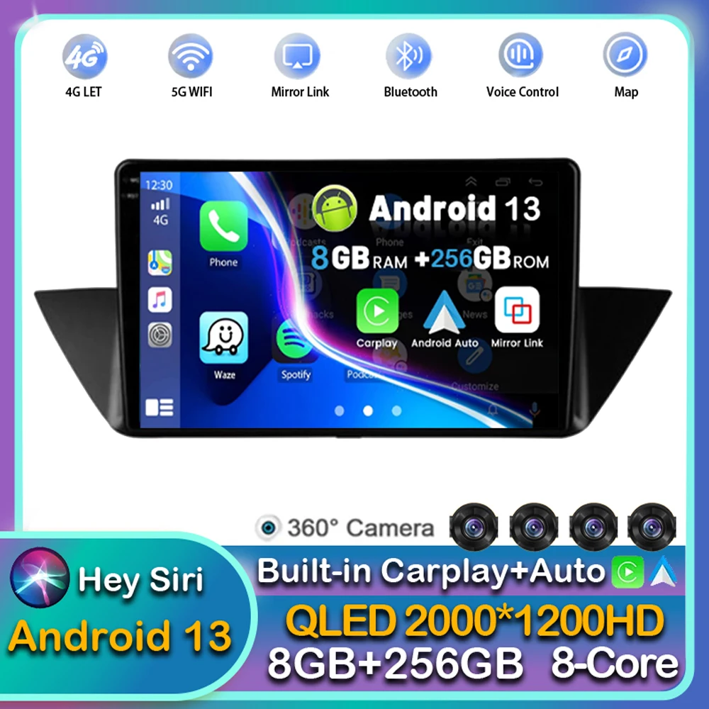 

Android 13 Carplay Auto Car Radio For BMW X1 E84 2009 2010 2011 2012 Multimedia Player GPS navigation WIFI+4G SIM BT Stereo DSP