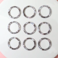10pcs 34x34mm round acetate fiber resin charms pendant for earring necklace kechian headwear diy jewelry making supplies
