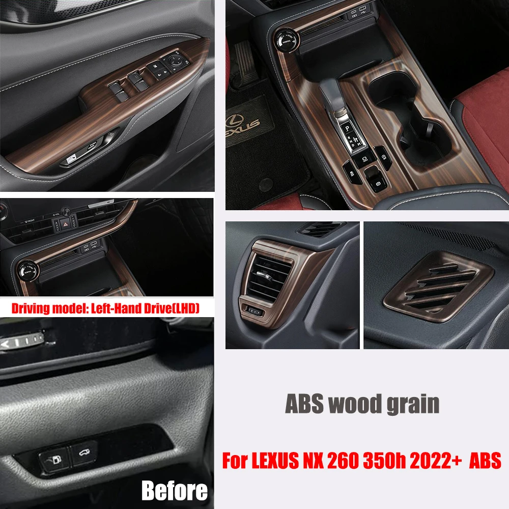 

For LEXUS NX260 350h 2022 2023 ABS Car Glass Lift Small air conditioning outlet gear shift knob frame Cover Trim Accessories