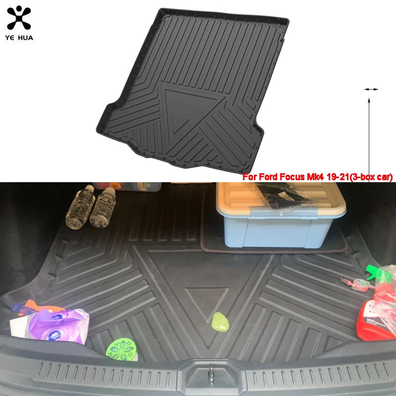 

Specialized For Ford Focus Mk4 19-21 Durable Car Trunk Mats TPO HD Custom Floor Mat Protection Carpet Auto Accessories Modified