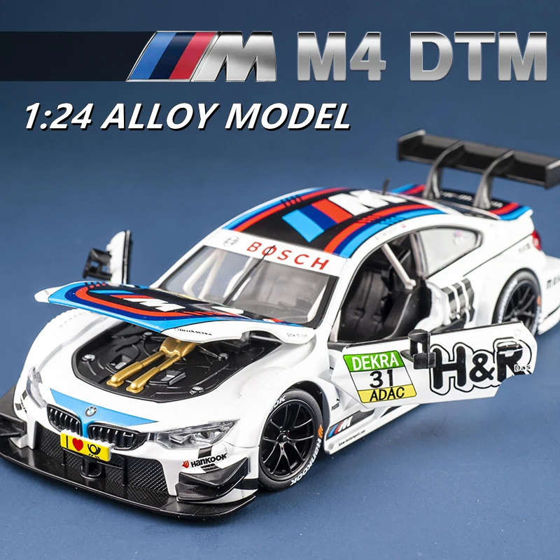 Модель гоночного автомобиля 1:24 BMW-Z4 M6 GT3 M4 DTM CLS из сплава, модель игрушечного автомобиля из литого металла, Коллекционная модель автомобиля, детские игрушки в подарок