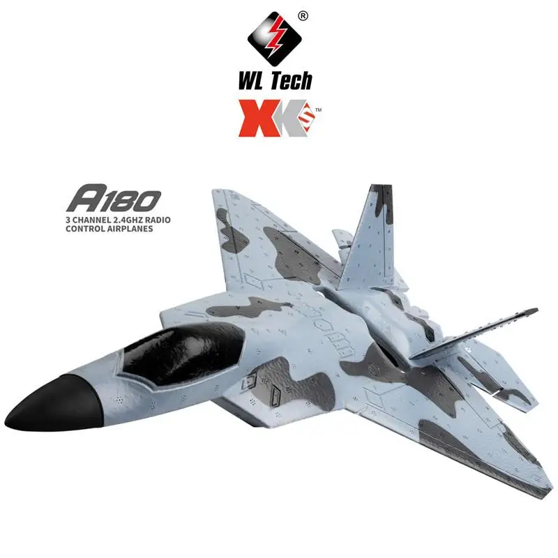 Wltoys Xk A180 RC самолет с дистанционным радиоуправлением F22 3 канала 3D/6G система