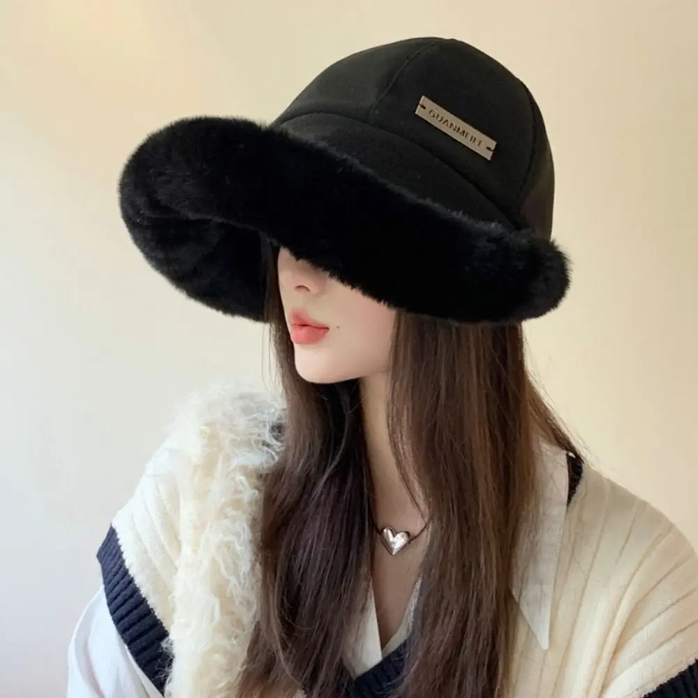 

Зимняя теплая пушистая Панама, модная плюшевая утолщенная Высококачественная шапка для раковины, защита от холода, Рыбацкая шапка, женская шапка