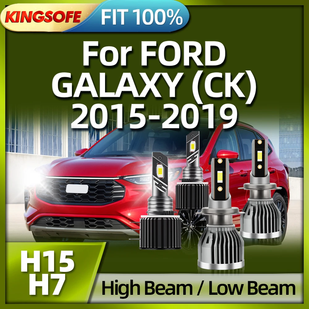 

KINGSOFE 110W H7 LED 26000LM фара H15 лампы автомобильная лампа для FORD GALAXY (CK) 2015 2016 2017 2018