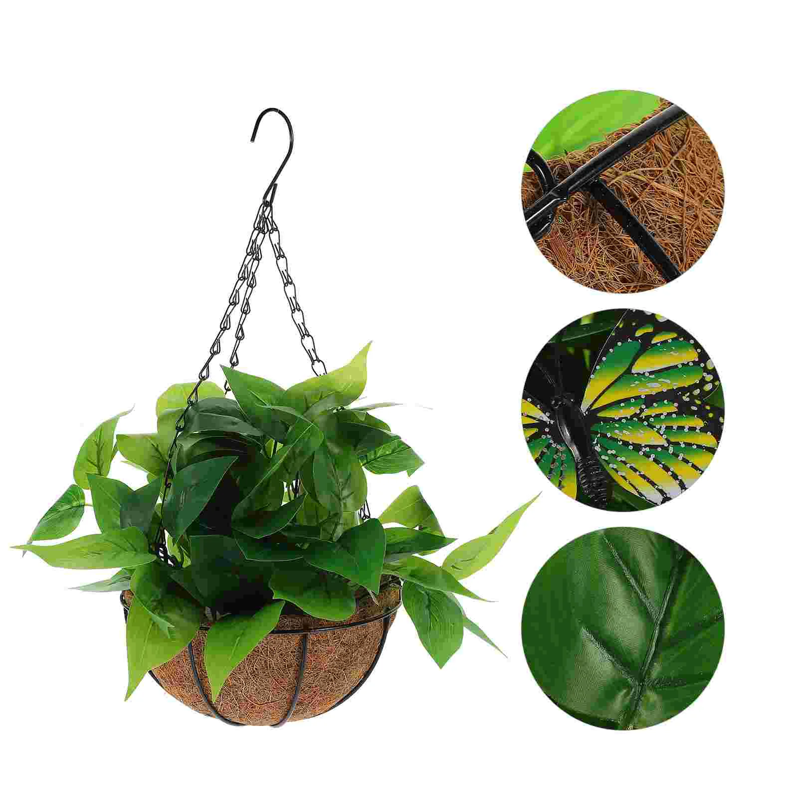

Fake Potted Chic Decor Plants Decoration Faux Basket Artificial Hanging Baskets Delicate Vivid Home Scene Ornament Garden