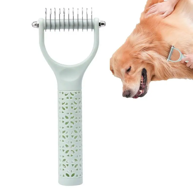 

Pet Deshedding Brush Double Sided Dematting Dog Comb Cat Brush Rake Puppy Grooming Tools Undercoat Shedding Flying Hair Hot 2023