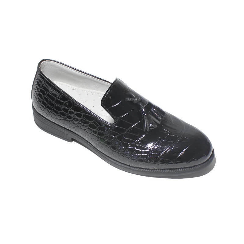 

Boys Little For Leather Tassel And Party Brogue Dress Children Loafers Kids Flat Round Shoes Style Big Wedding Shoes Britain Toe