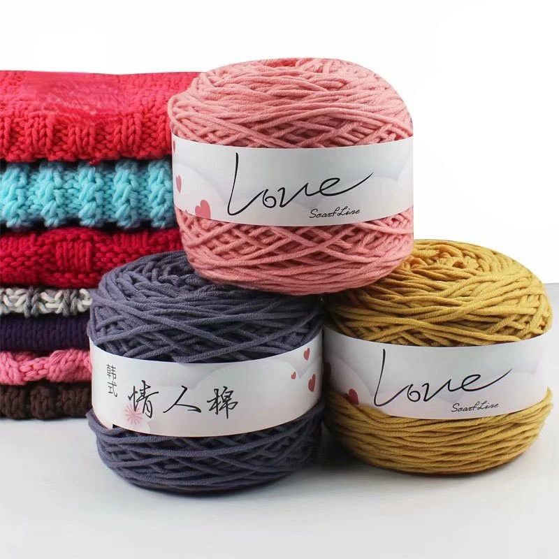 

200g / Ball 8-strand Milk Cotton Wool Soft and Warm Crochet Knitting Thread Handmade Sweater Hat Scarf Line DIY Material Bag