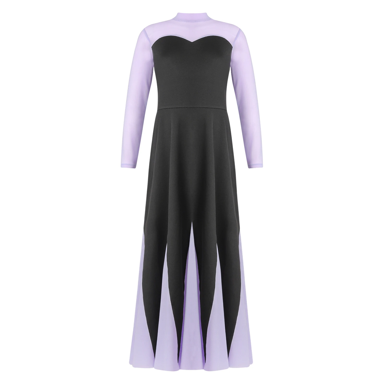 

Halloween Kids Girls Movie Character Cosplay Costume Color Block Patchwork Long Sleeve Tulle Dress Stage Performance Clothing