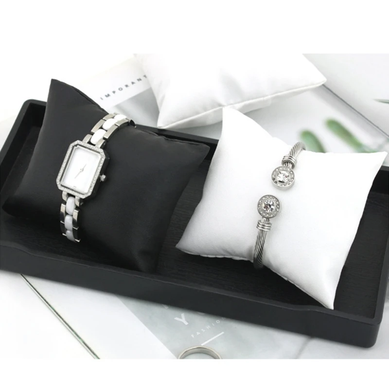 

10 Pack PU Leather Small Bracelet Pillows Watch Pillow Bangle Cushions Wrist Chain Cushion Pillows for Jewelry Displays
