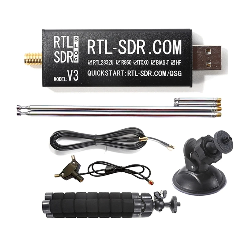 

For RTL-SDR Blog V3 R820T2 Upgrade R860T TCXO Software Radio Receiver HF Receiver Black Radio Receiver