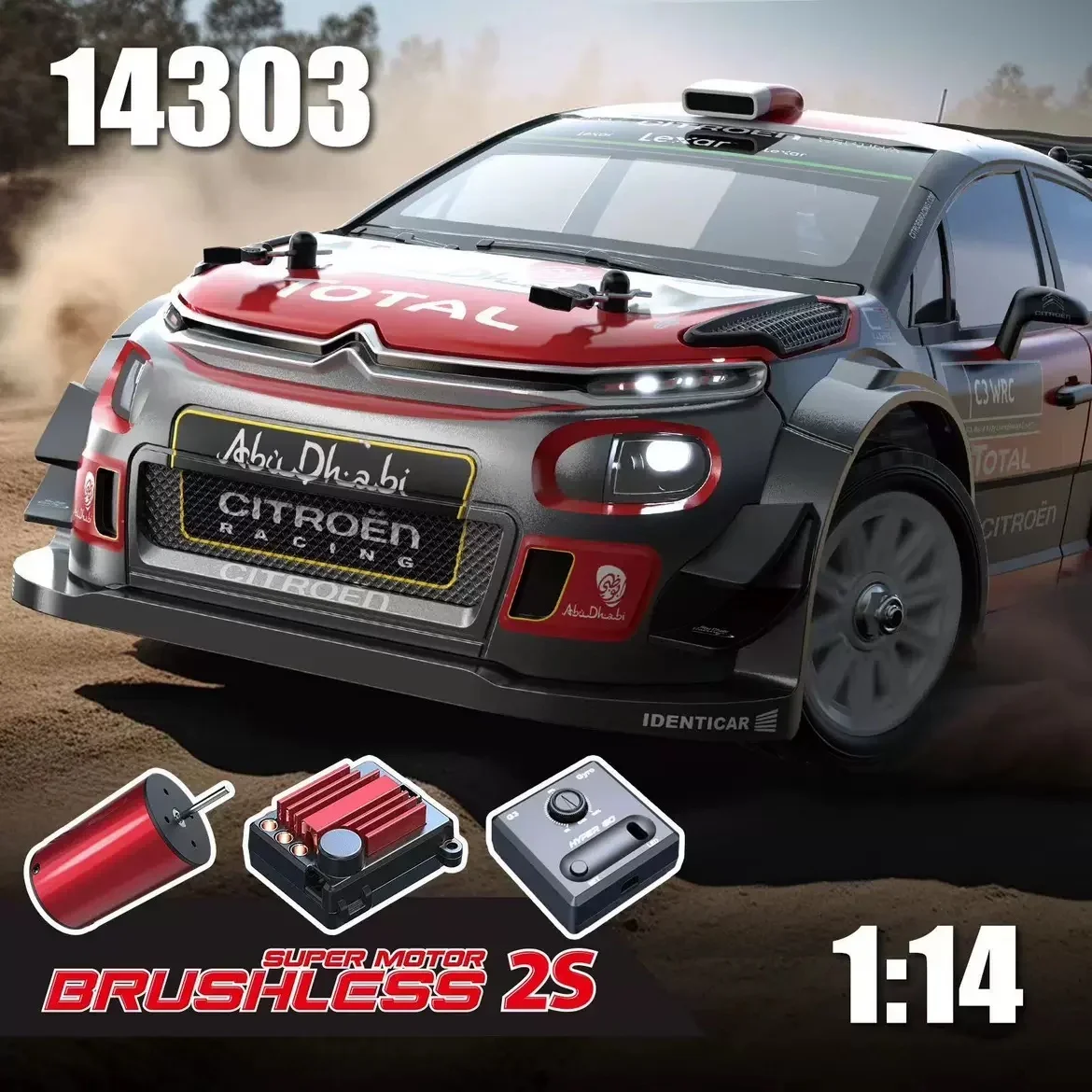 Фото Радиоуправляемая машина MJX Hyper Go 14303, внедорожник 1/14, 2.4G, 4x4, полномасштабная гоночная модель с бесщеточным двигателем, игрушка для детей №2