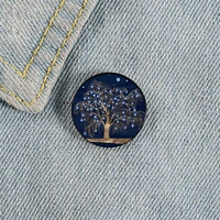 nazar charm tree printed pin custom funny brooches shirt lapel bag cute badge cartoon cute jewelry gift for lover girl friends