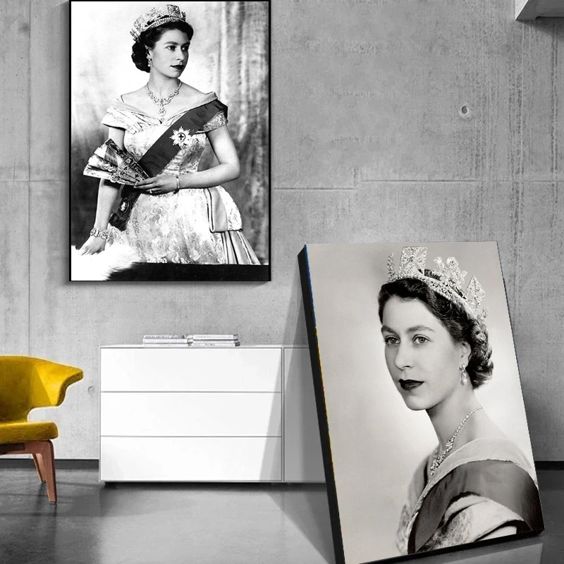 

Плакаты на холсте с изображением королевы Елизаветы, Настенная декоративная картина, портрет для гостиной и дома