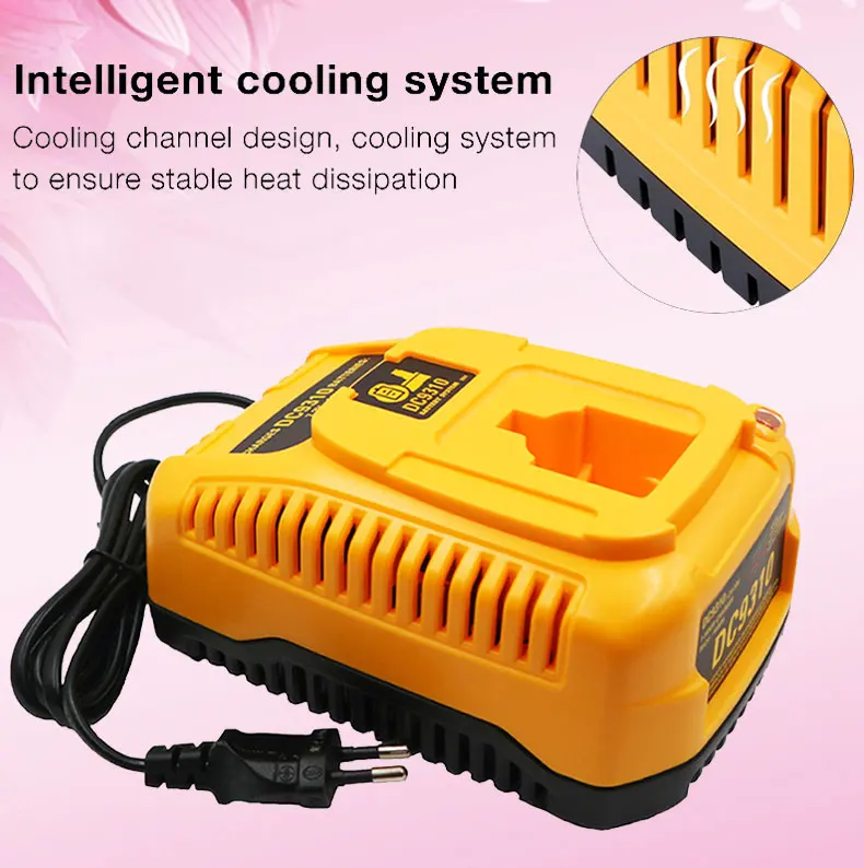 

DC9310 2A 7.2V-18V Ni-CD Ni-MH Replacement Charger for DeWalt DC9096 DE9057 DE9095 DE9075 7.2V 9.6V 12V 14.4V 18V Batteries