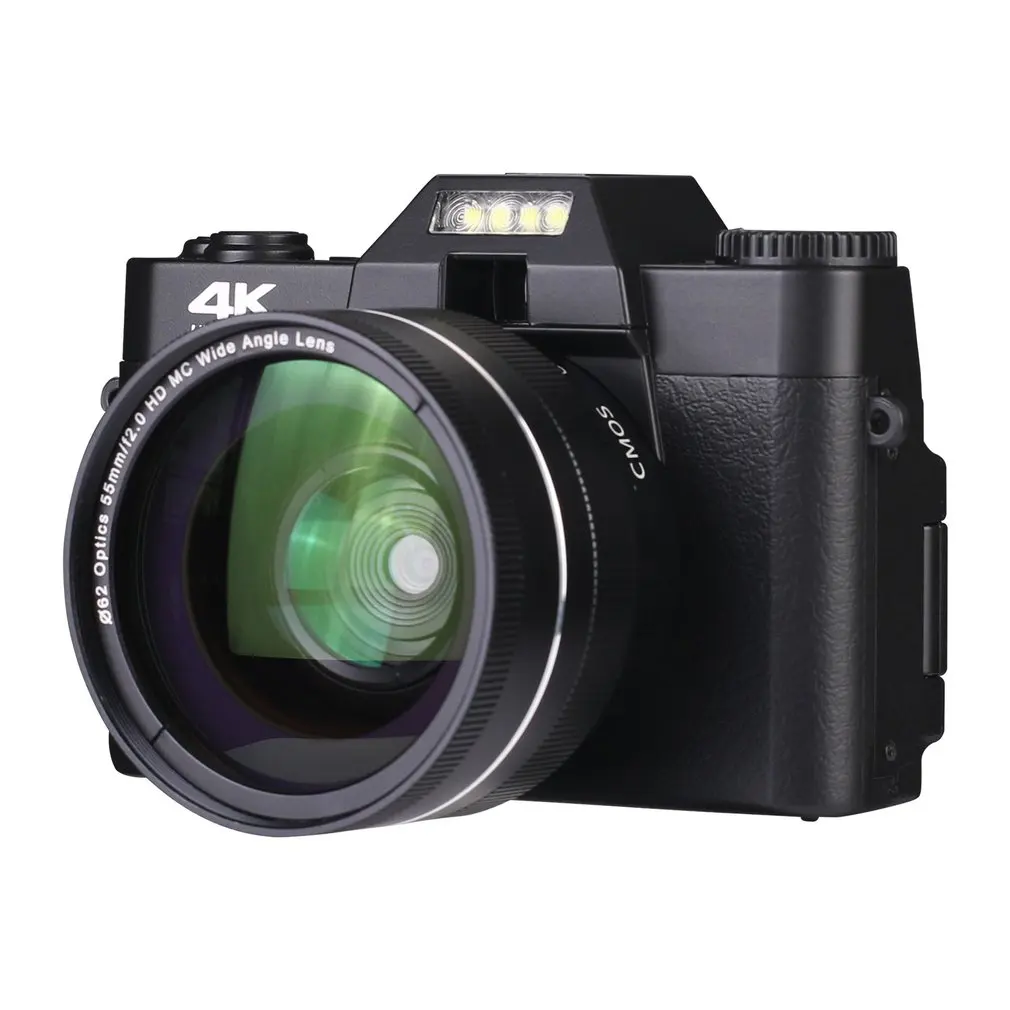 2021 4K HD Half-DSLR Professional Digital Cameras With 16X Wide Angle Lens Camera Macro HD Camera With WiFi Time-lapse Shooting
